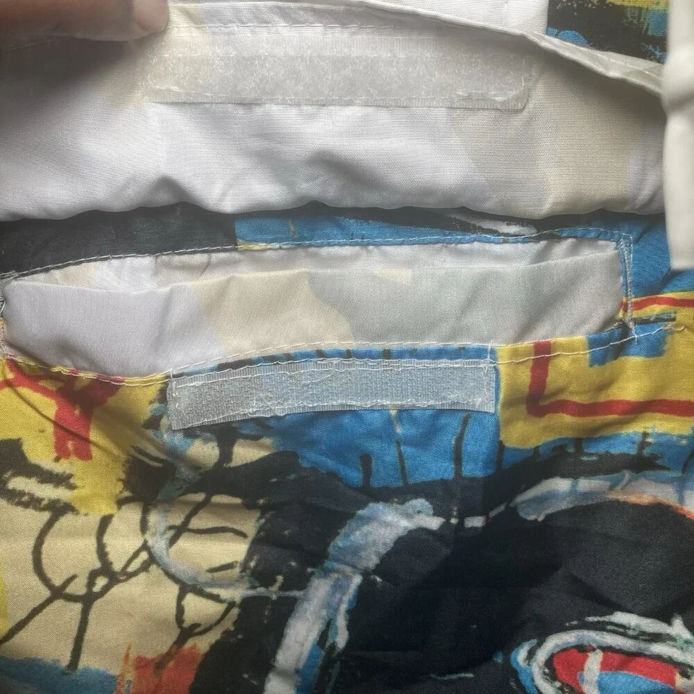 Jean Michel Basquiat Mens L Members Only Grapic Windbreaker Pullover Hood Jacket - Picture 8 of 10